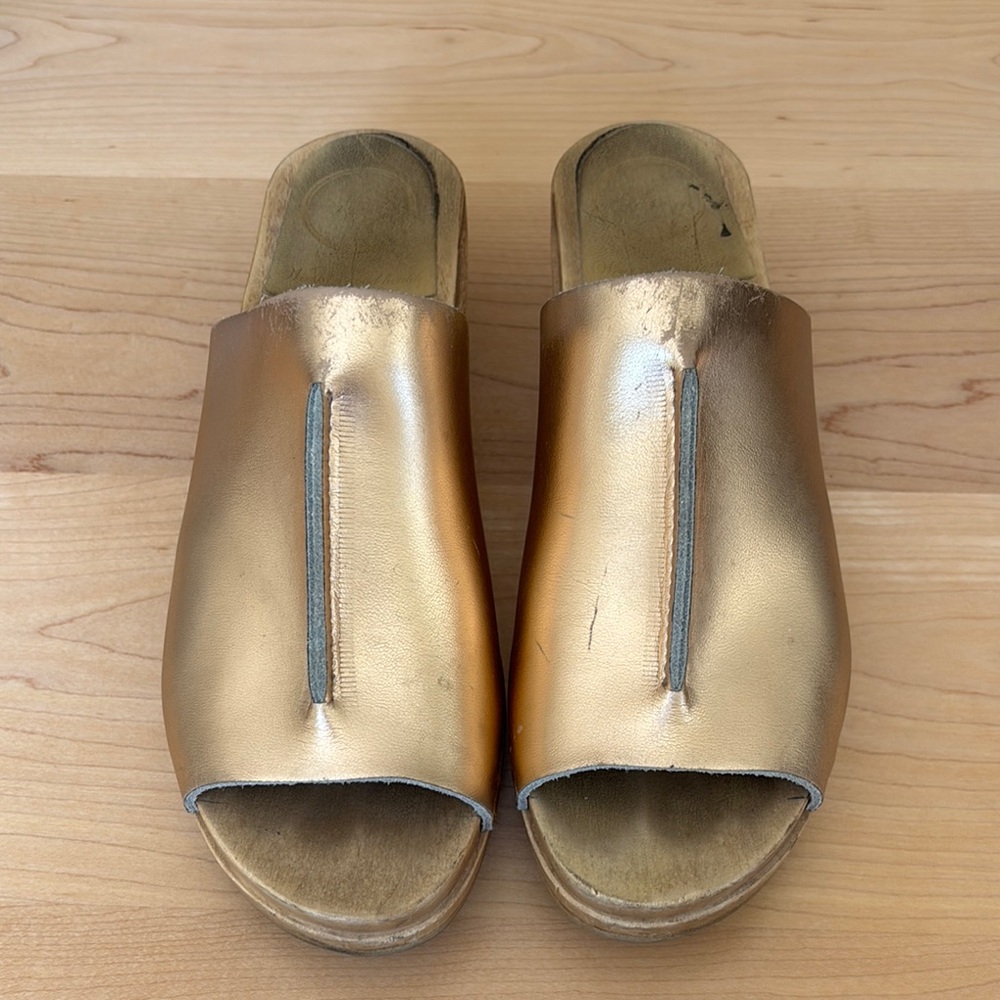 Gold Women's Slide Sandals